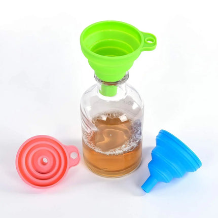 Kitchen Funnel Set Gadget Accessories Foldable Silicone Foldable Funnel for Filling Water Bottles With Liquid Transfer