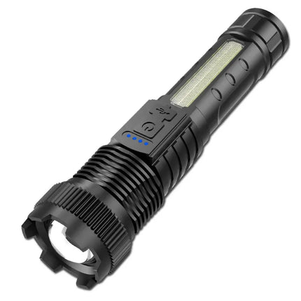 High Power LED Flashlight Type-C Rechargeable Tactical Torch with Built-in Battery Pen Clip Flashlights Outdoor Camping Lantern