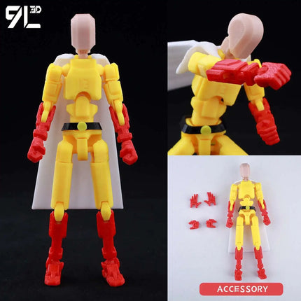9L3D Printed Deadpool Wolverine Anime Characters Lucky Dummy 13 Action Figures Multi-Jointed Movable Shapeshift Mannequin Toys