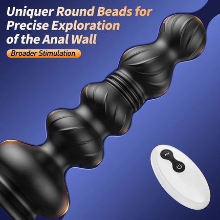 Thrusting Anal Beads for Men Prostate Massager Women Butt Plug Anal Vibrator Anal Balls Silicone Masturbator Adult Sex Toy