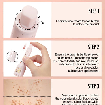 Liquid Air Cushion Freckle Stamp Pen Five-point Head Freckle Natural Simulation Fake Dot Spot Pen Waterproof Lasting Makeup