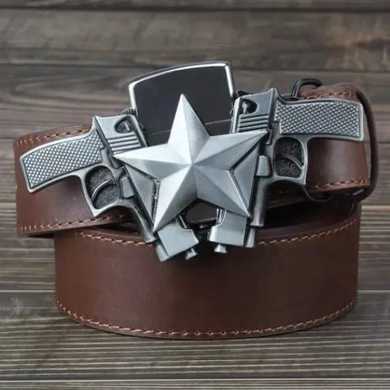 Creative Men's Belt Lighter Metal Belt Buckle Small Tool Cigarette Accessories Personalized Fashion Smoking Gift