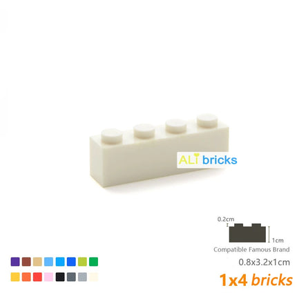 60PCS Bulk Building Blocks Thick Figures Bricks 1x4 Dots Educational Creative Size Compatible With Brand Toys for Children 3010