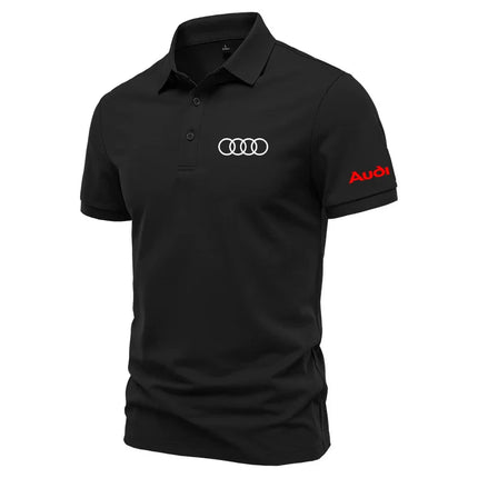 T Shirt for Men POLO Shirt Summer Audi Car Printing Products Fashionable Breathable Car Beauty Repair 4S Shop Customization Tops