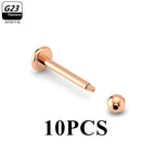 10pcsExternal thread 4 / (16G)1.2x12x4mm