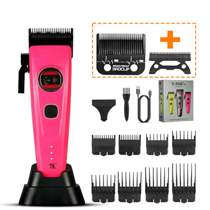 Professional Hair Clipper DKBAG 7500RPM External Rotor Brushless Motor Barber DLC Echo Blade Base Charger Hair Trimmer for Man