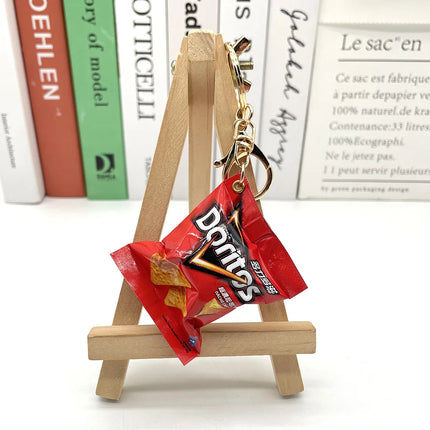 Simulated Snack Bag Keychain Miniature Potato Chip Bag Pendant Keychain Funny Jewelry