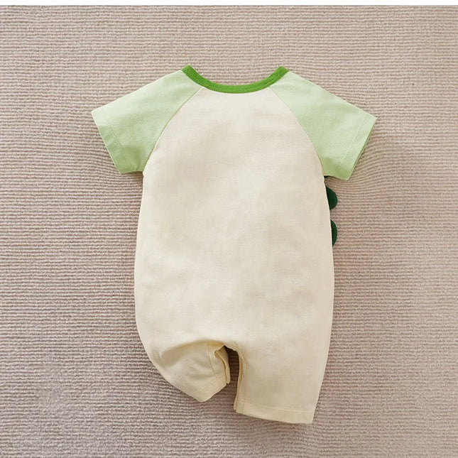Cute cartoon animal-shaped cotton baby clothing for summer, 0-2 years old, baby one-piece short sleeve newborn romper