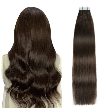 Invisible Tape In Remy Human Hair Extensions Skin Weft Piano Color Brown mixed Honey Blond Tape ins Hair Extensions
