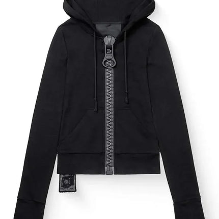 Vintage New Women Street Style Large Zipper Sports Hoodie Y2K High Street Harajuku Slim Fit Men and Women Top