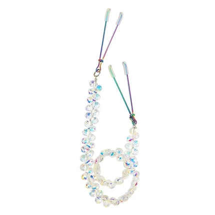 Colorful Metal Nipple Clamps With Chain Set Woman Rainbow Nipple Clips Breast Bondage Restraint Slave Fetish Female Sex Toy