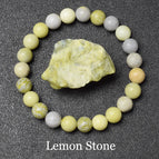 20 Lemon Stone / 19cm-7.5inch / 8mm beads