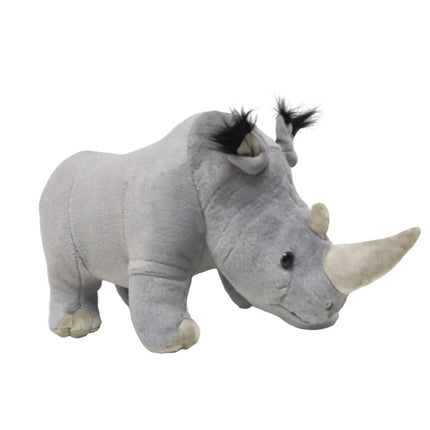 Wild Animals Rhinoceros Plush Toy Stuffed Animals Realistic African Rhinos Doll Lifelike Soft Pillow Stuffed Rhinoceros Doll