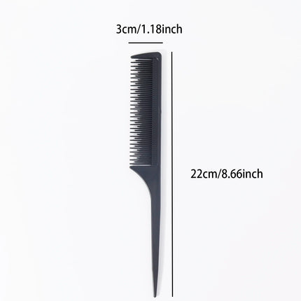 Carbon fiber hair comb, heat-resistant pointed tail comb, salon barber and home use,special for real hair wigs