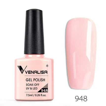Venalisa Nail Gel Polish Semi Permanent Salon Quality TPO Free Glitter 7.5ml Soak off UV LED Nail Gel Varnish