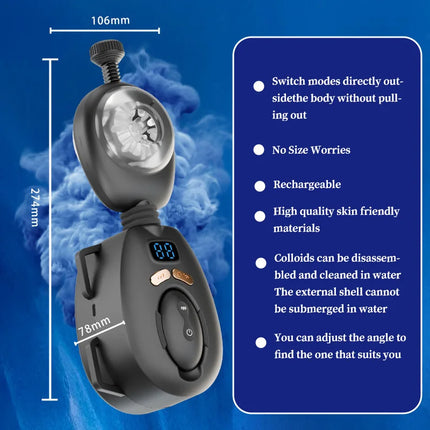 Mens Wearable Automatic Masturbator 9 Mode Remote Hands-free Penis Vibrator Trainer Dicks Glans Massage Stimulator Adult Sex Toy