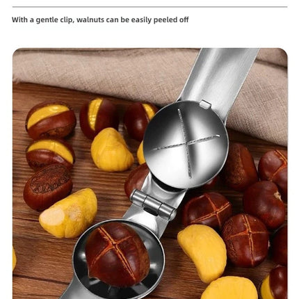Stainless Steel Chestnut Opener, Cross Shaped Chestnut, Household Multifunctional Peeling Tool, Chestnut Clip, Walnut Clip