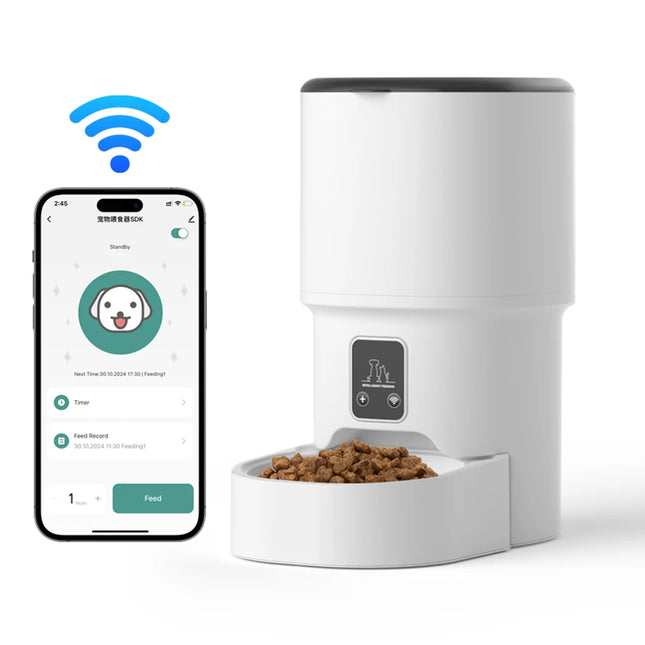Distributeur automatique de croquettes pour chats, intelligent, WiFi, télécommandé, accessoires pour chiens et chats