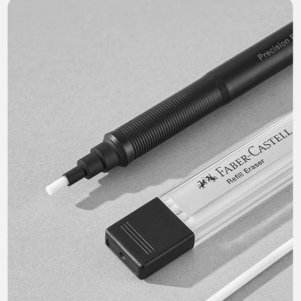 Faber-Castell Precision Tip Pen-Style Eraser Refillable Round 2.5mm Art Pencil Eraser Professional Drawing Rubbing Stationery