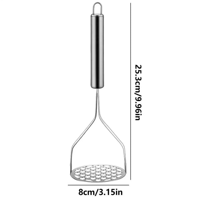 Stainless Steel Potato Smasher Hangable Puree Juice Maker Household Kitchen Gadget Manual Food Masher Utensil For Baby Food