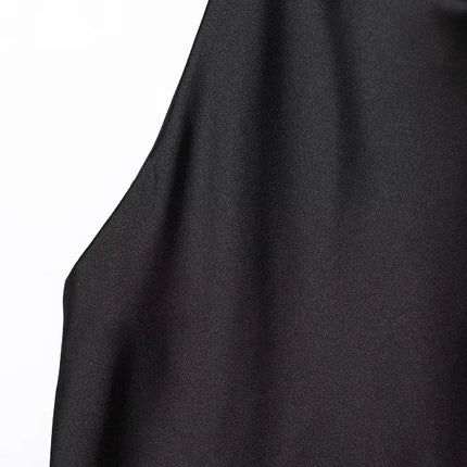 WOMEN 2025 Halter Tops for Women Black Satin Backless Top Female Pink Summer Beach Top Woman Off Shoulder Camisole Top Women