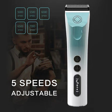 Madeshow 982F 986F Men Hair Clipper LED Display Low Noise Cordless Ceramic Blade Professional Hair Cutting Machine Hair Trimmer