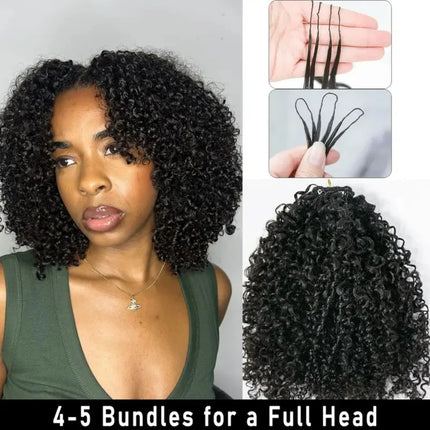 30 Inch Feather Kinky Curly Crochet Human Hair For Black Women Miracle Knots Crochet Bundles 120G 300G Pre-Separated Extensions