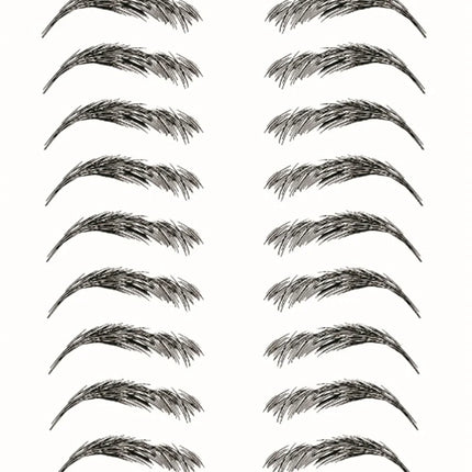 4D Hair Like Eyebrows Makeup Waterproof Eyebrow Tattoo Sticker Long Lasting Natural Fake Eyebrow Stickers Cosmetics 10 pairs 1PC