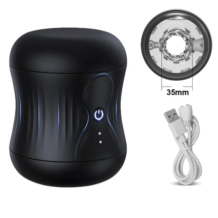 Automatic Male Masturbator Vibrating Men Open-ended Pocket Pussy Masturbation Cup Soft Silicone Adult Goods Sex Toy for Men