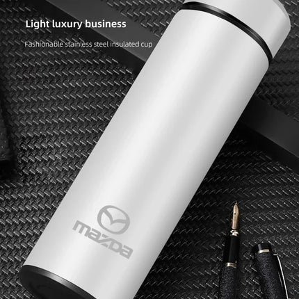 Car Smart Thermos Bottle With Temperature Display Coffee Cup For Mazda 3 6 Atenza Axela Demio CX3 CX5 MP MS RX8 Car Accessories