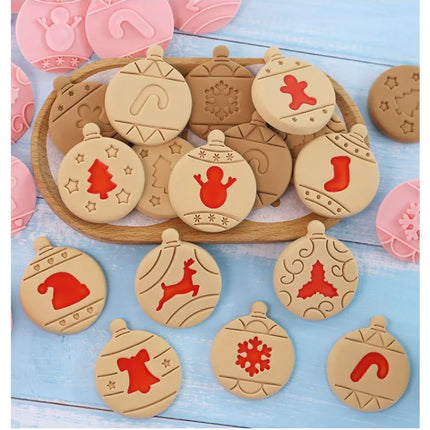 Christmas Cookie Mold Set Creative Baking Tools Holiday Biscuit Cutter Sugar Cookie Shaper DIY Kitchen Accessories for Baking