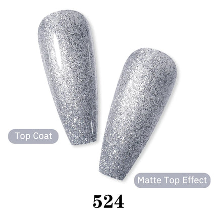 Arte Clavo Glitter Gel Nail 15ml Semi Permanent Soak Off UV Gel Varnish Nail Manicure Top Base Coat Gel Polish Art Decoration
