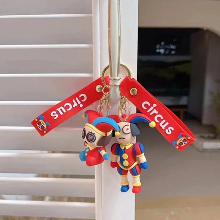 Magic Digital Circus Keychain Cross-Border Pamney Clown Rabbit Doll Doll Bag Car Keychain blocks  конструктор
