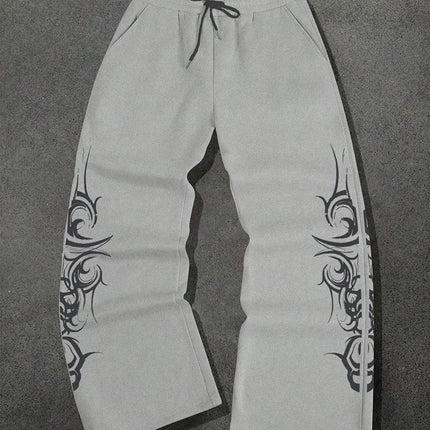 2026 High Street Pants Men Fashion Y2K Sweatpants New Harajuku Hip-Hop Trousers Spring Summer Printed Streetwear Wide-leg Pants