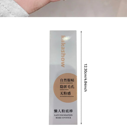 Lazy foundation stick, moisturizing and natural concealer makeup,matte makeup base,rare beauty,Keep makeup and sweat