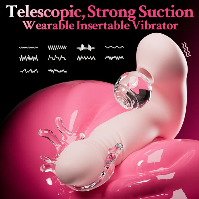 Vibrator Thrusting Dildo for Women G Spot Toy Clitoral Stimulator Sex Toys Vibrator with 9 Vibration 9 Sucking Heating Function