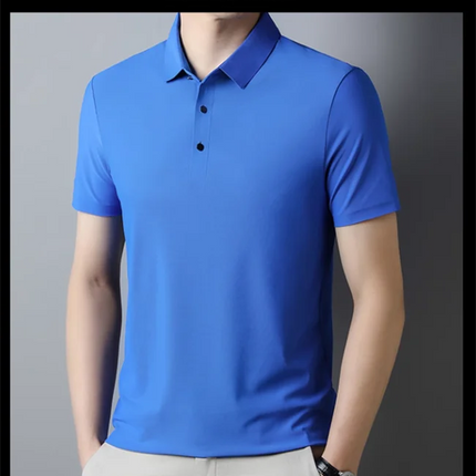 Summer New Men's Short Sleeve Ice Silk POLO Shirt Fashion Simple Men's Business Casual Pullover Large Size 5XL