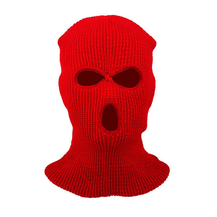 New Fashion 3-Hole Knitted Full Face Cover Ski Mask, Winter Balaclava Warm Knit Full Face Mask for Outdoor Sports