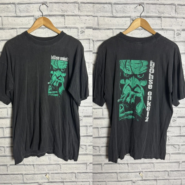 Vintage Bohse Onkelz Band Rock Germany Skinheads T-shirt Women Men Oversized Y2k Cotton Tee Street Hip Hop Female Male Clothing