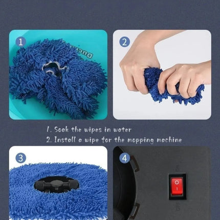 Smart Mopping Robot 1500mAH Lithium Battery Large Capacity Water Tank Dry and Wet Moppoing Two Modes Fiber Towel Cleaning Robot
