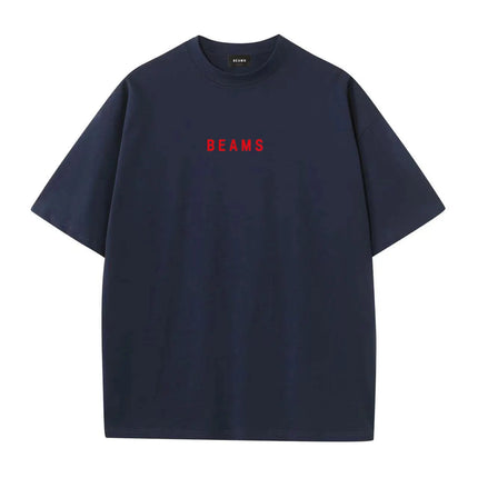 Summer cotton Japanese-style casual high-quality clothing with round neck  letter print T-shirt suitable for both men and women