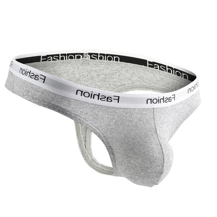 Fancave Men's Sexy Thong Underwear, Fashionable Bikini, Breathable U-Convex One-Line Briefs