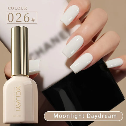 Roman bottle Moonlight White 9 colors optional nail polish new white pink nude color firm and durable super bright gloss