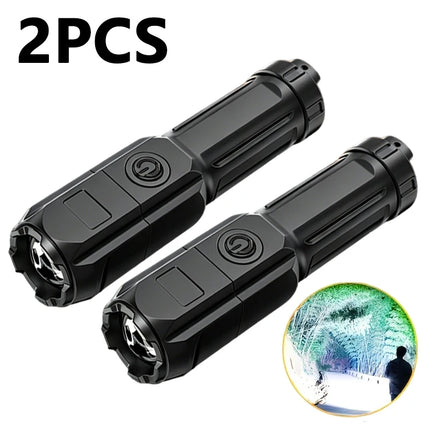 Powerful LED Flashlight Rechargeable USB Waterproof Zoom Fishing Hunting Camping High Lumen Tactical Flashlight LED Torch