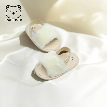 Baby girl winter breathable front shoes cute plush toddler shoes baby shoes
