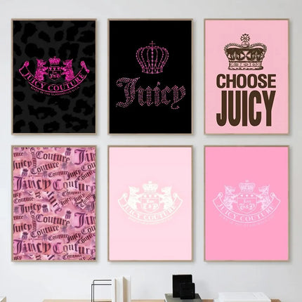 J-Juicy C-Couture Poster Home Living Room Bedroom Bar Cafe Art Decor