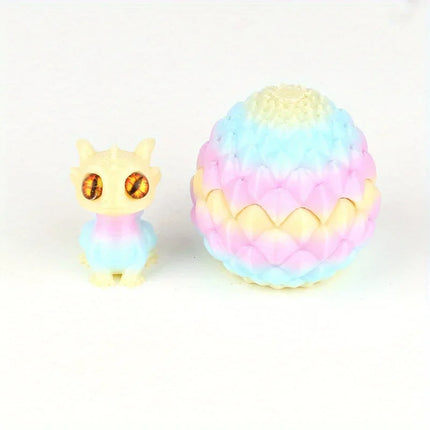 3D Printed Multi-Color Dinosaur Egg Set with Flip Lid - Unique Creative Desktop Decoration Gift Idea