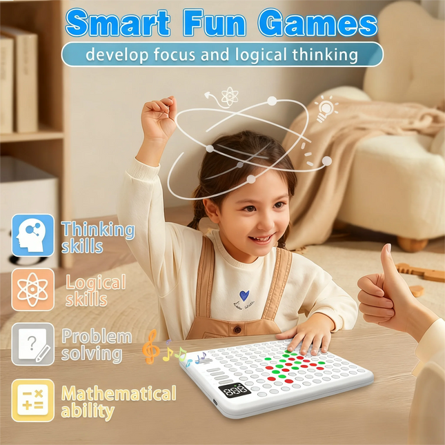 AI Electronic Chessboard Games Multiple Gameplay Intelligent Gobang Tic Tac Toe Toys for Travel Party Family Night Gifts