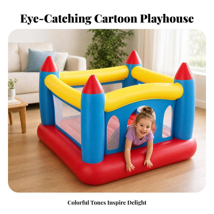 Arched Openings Inflatable Jump House Castle-Style Jump House Easy to Set up Inflatable Castle Bouncer for Children