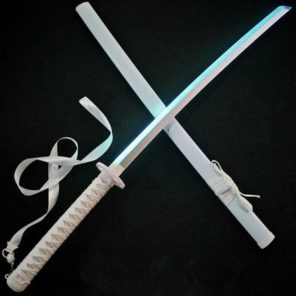 40inch Luminous Bleach Katana Kuchiki Rukia Sword Led Light Anime Cosplay Prop Knife Real Size Japanese Katana Samurai Sabre Toy